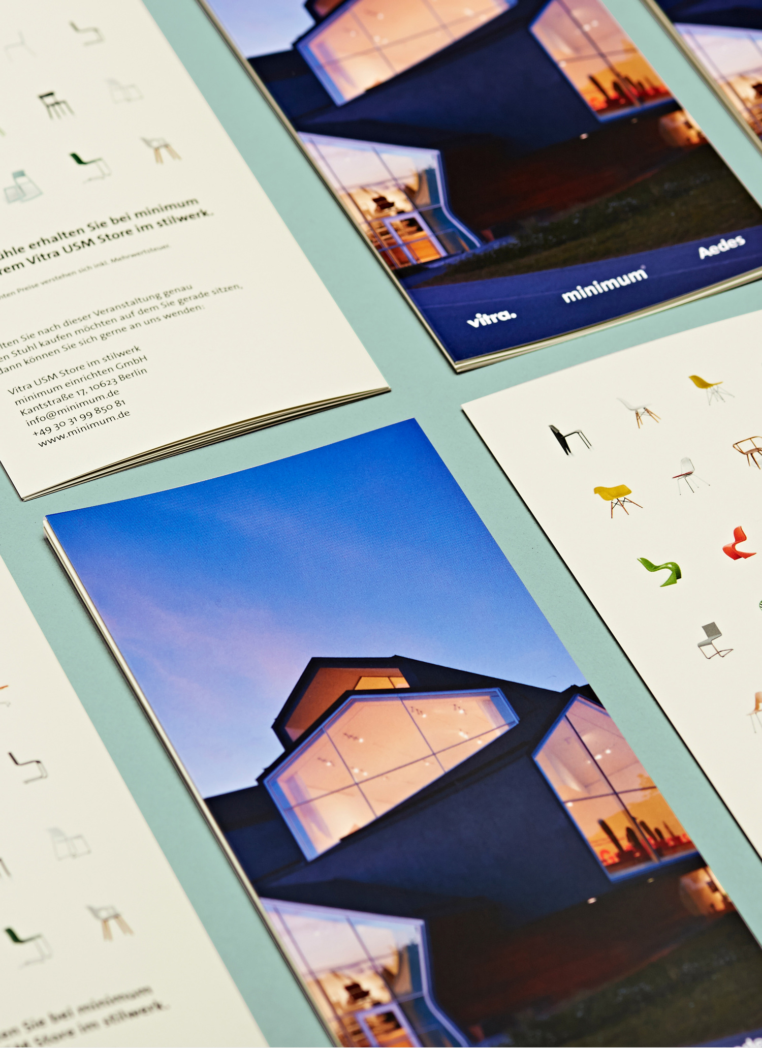Leporello zur Vitra Ausstellung für minimum einrichten