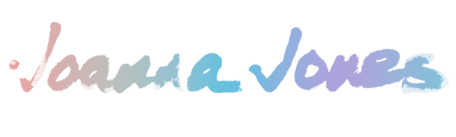 Joanna Jones finger script irisierend