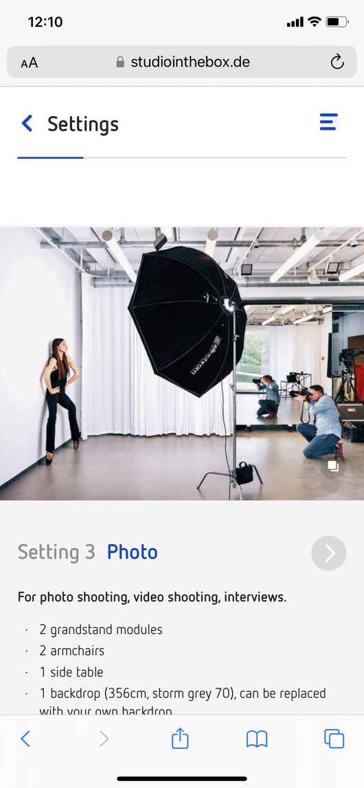 UI UX Buchungssystem für ANH „Studio in the Box“