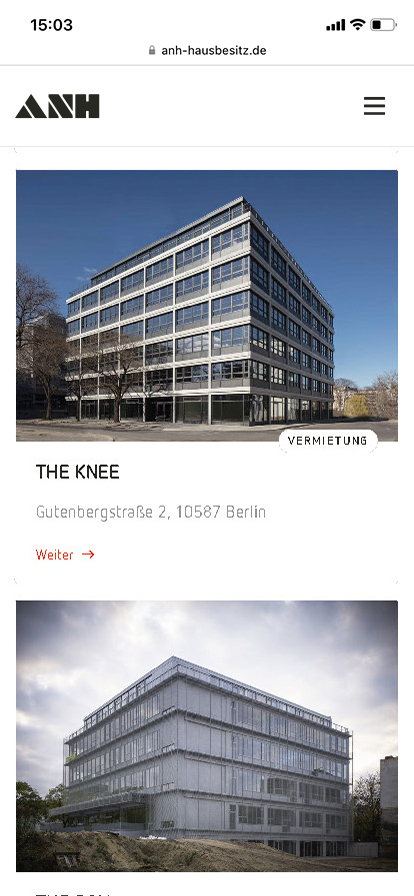 Corporate Design und UI UX für ANH Hausbesitz