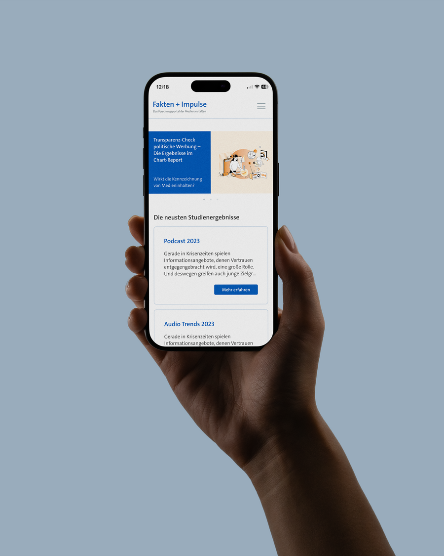 UI/UX mobile Website der VG Bild-Kunst