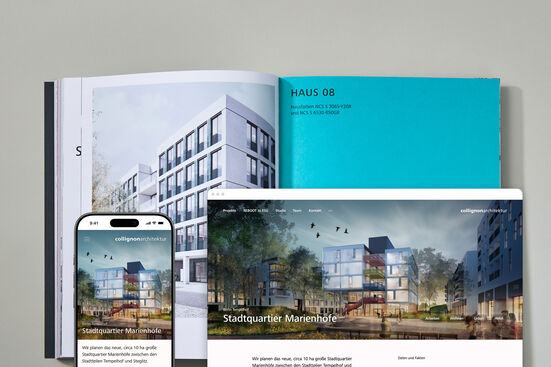 Gestaltung und Produktion des Planungsbericht Stadtquartier Marienhöfe von Collignon­Architektur