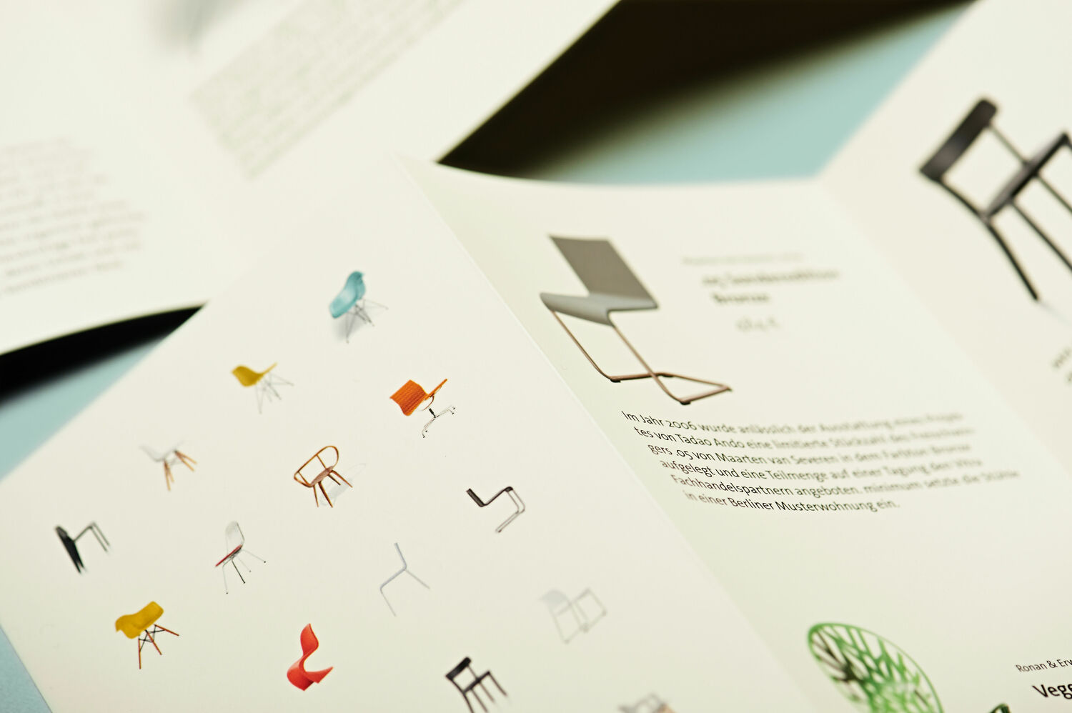 Leporello zur Vitra Ausstellung für minimum einrichten