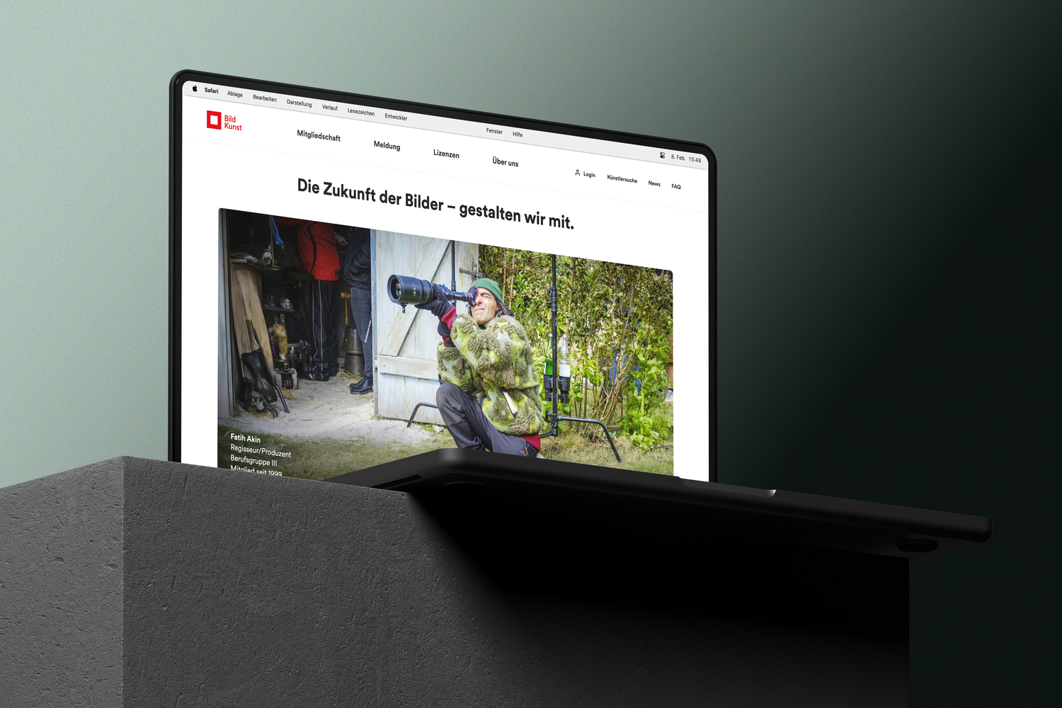 Website UI/UX der VG Bild-Kunst